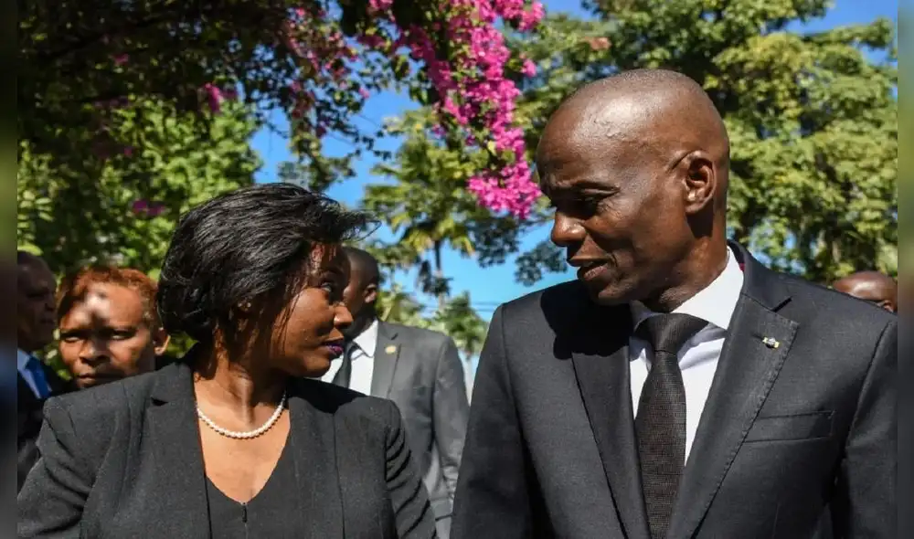 Martine Moïse y Jovenel Moïse. Foto: AFP Martine Moïse y Jovenel Moïse. Foto: AFP