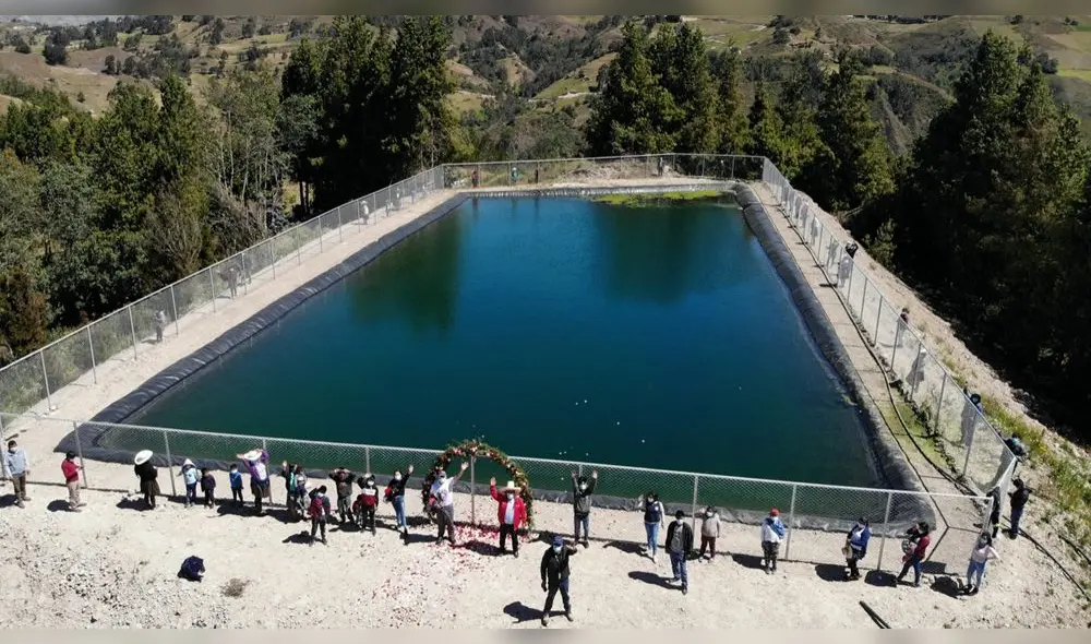 Reservorio almanecerá 4.620 metros cúbicos de agua para beneficiar a productores del caserío Aliso Colorado. Foto: Yanacocha. Reservorio almanecerá 4.620 metros cúbicos de agua para beneficiar a productores del caserío Aliso Colorado. Foto: Yanacocha.
