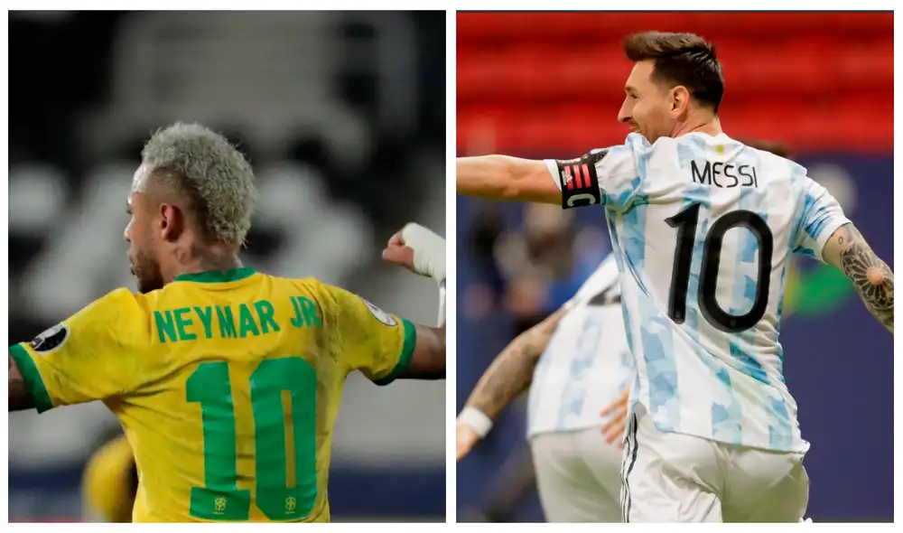 Argentina y Brasil se enfrentan por la medalla de oro en la Copa América este sábado 10 de julio. Foto: composición EFE Argentina y Brasil se enfrentan por la medalla de oro en la Copa América este sábado 10 de julio. Foto: composición EFE