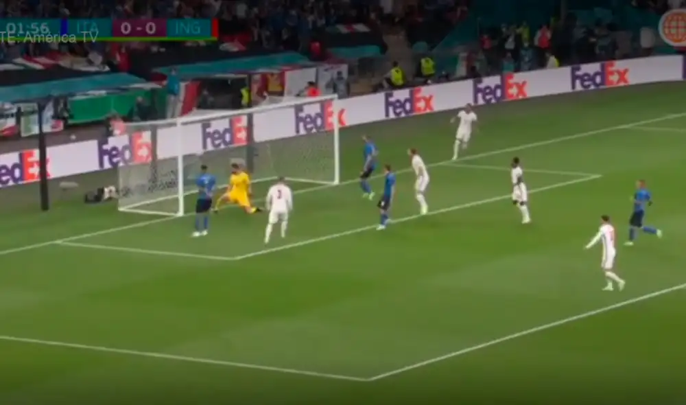 Un rápido ataque de Inglaterra venció al equipo italiano en Wembley. Foto: América TV Un rápido ataque de Inglaterra venció al equipo italiano en Wembley. Foto: América TV