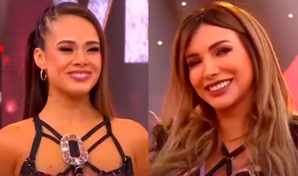 Jossmery Toledo ganó los dos puntos extra que necesitaba al vencer a Paula Manzanal en un versus de baile de Reinas del show. Foto: captura de América TV