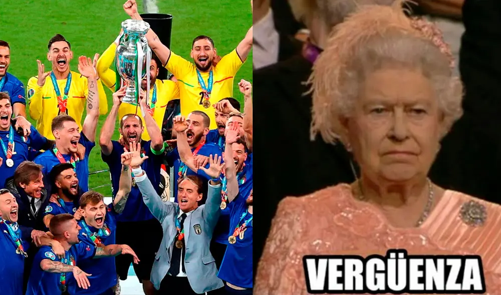 Los usuarios se tomaron con humor el campeonato de Italia y las distintas incidencias de la final de la Eurocopa 2021. Foto: composición/EFE/Twitter