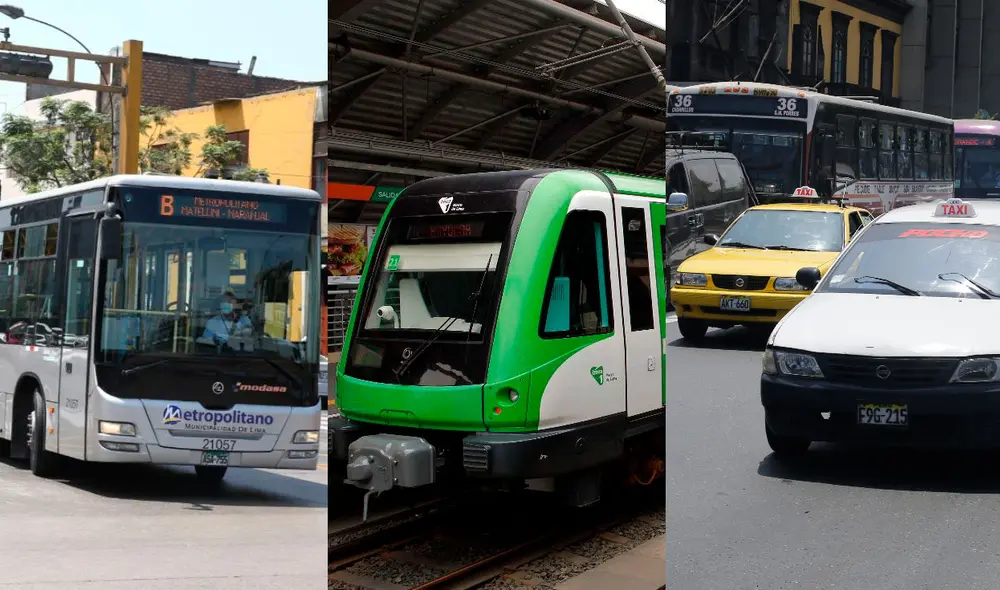 Los nuevos horarios para el transporte público rigen desde este 12 de julio. Foto: composición/Grupo La República/difusión