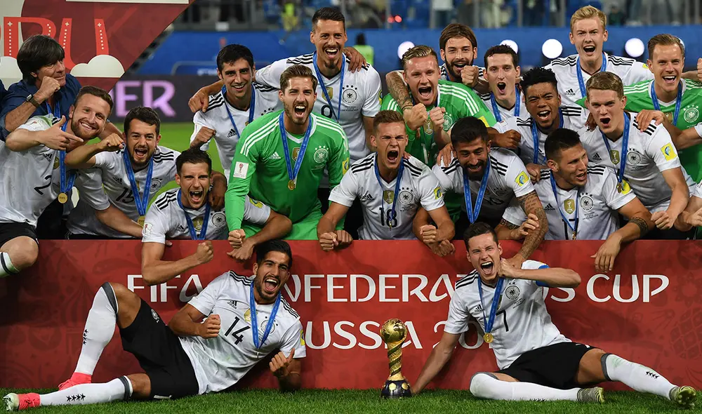 El campeón del mundo también jugaba la Copa Confederaciones, como pasó con Alemania en 2017. Foto: AFP El campeón del mundo también jugaba la Copa Confederaciones, como pasó con Alemania en 2017. Foto: AFP