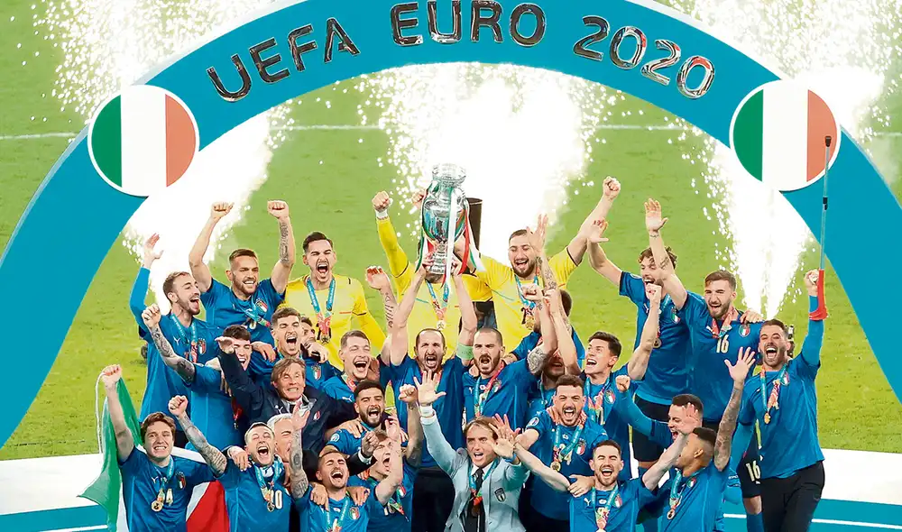 Celebrazione. Italia consiguió la segunda Euro de su historia con un fútbol distinto al que históricamente había mostrado. Foto: difusión