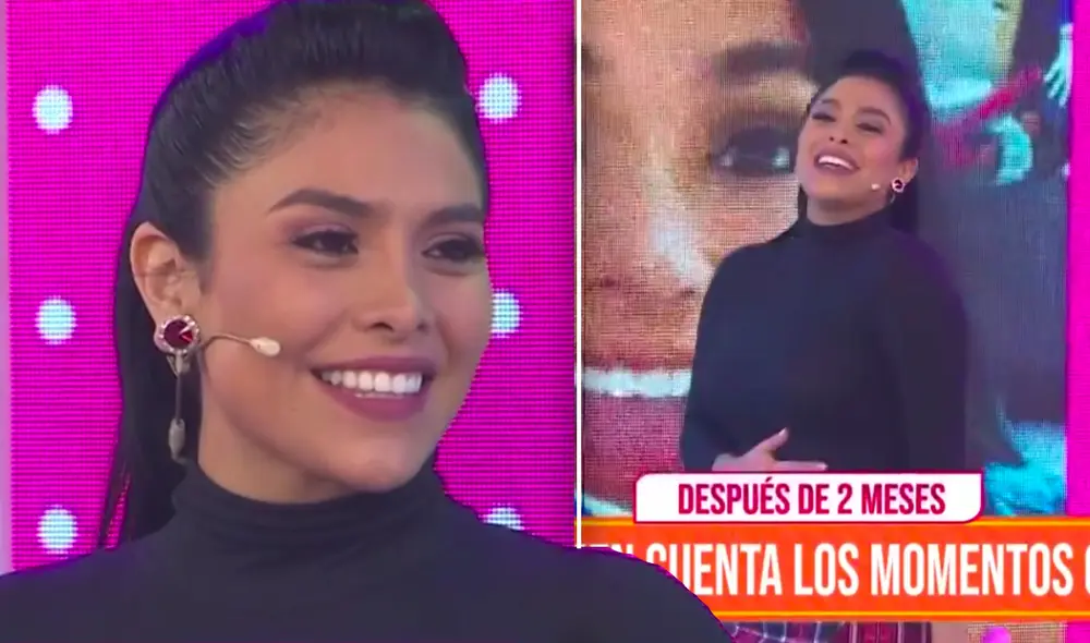 “Estoy emocionada, no entra tanto amor en mi alma", dijo Maricarmen Marín en su regreso a la televisión. Foto: captura Latina