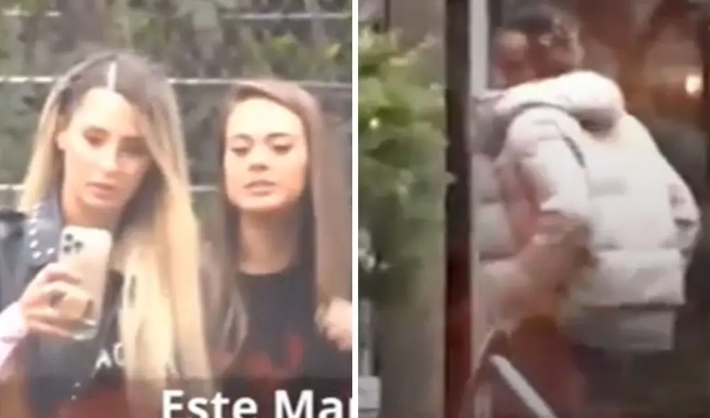 Macarena Gastaldo, Jossmery Toledo, Jefferson Farfán y André Carrillo fueron captados por Amor y fuego. Foto: captura de Willax TV