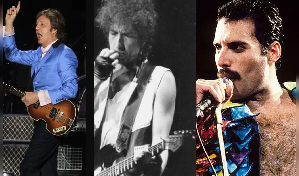 Paul McCartney, Bob Dylan y Freddie Mercury fueron protagonistas del Live Aid. Foto: composición.