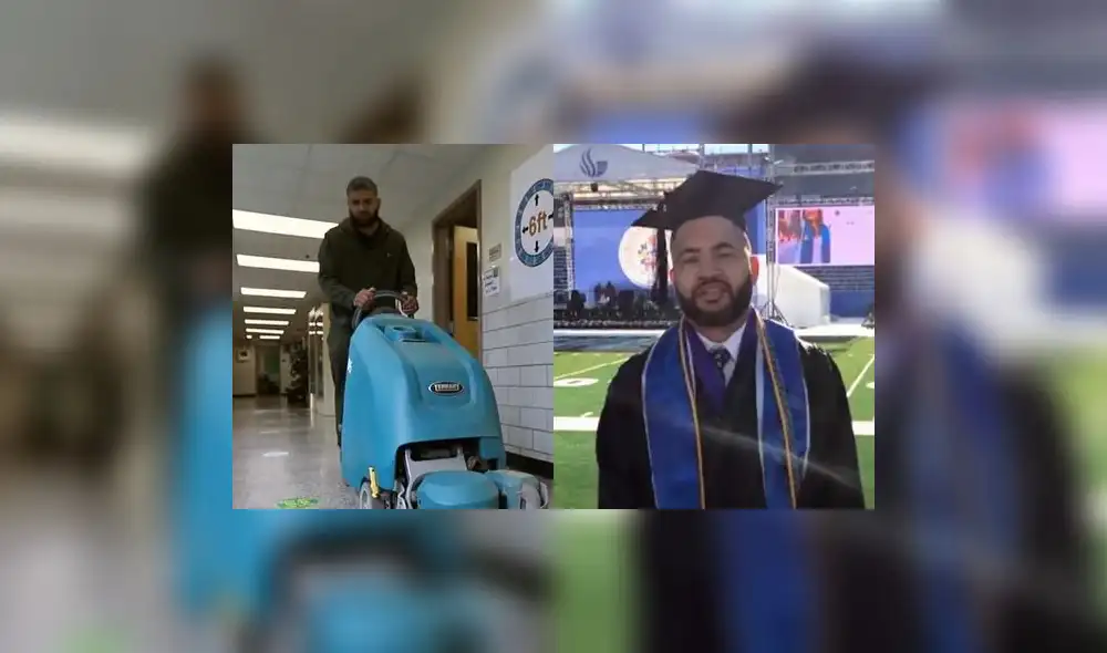 El último día de clases, los estudiantes de primaria y el personal decidieron sorprender a Harris con una celebración de graduación de despedida. Foto: captura de YouTube El último día de clases, los estudiantes de primaria y el personal decidieron sorprender a Harris con una celebración de graduación de despedida. Foto: captura de YouTube