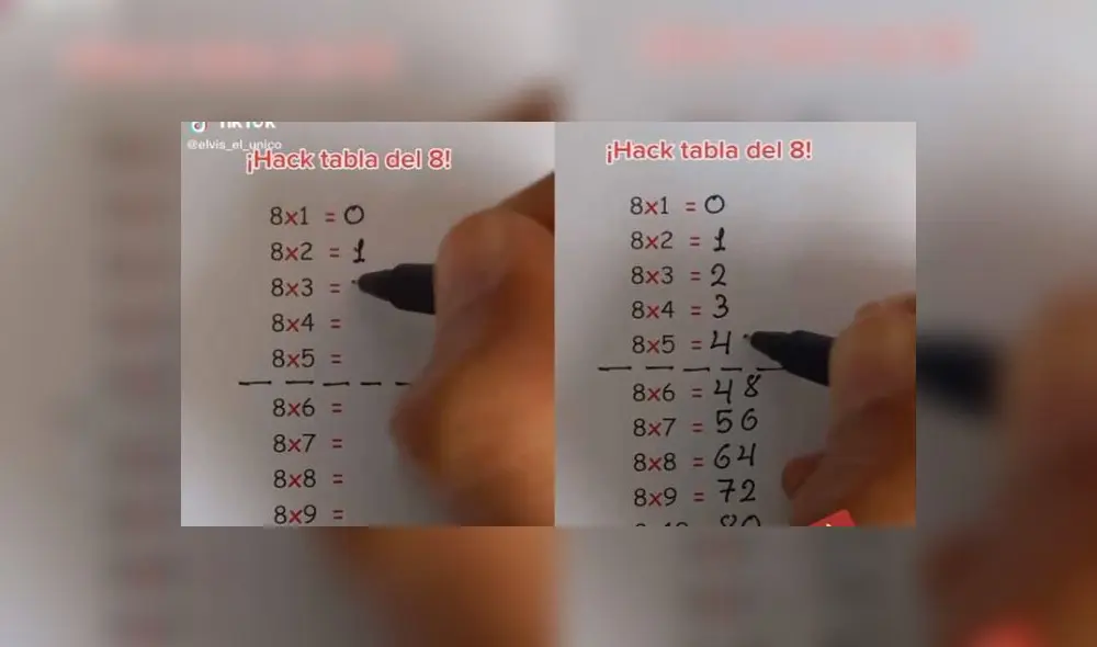 El docente ha subido videos en los cuales enseña diferentes trucos matemáticos. Foto: captura de TikTok