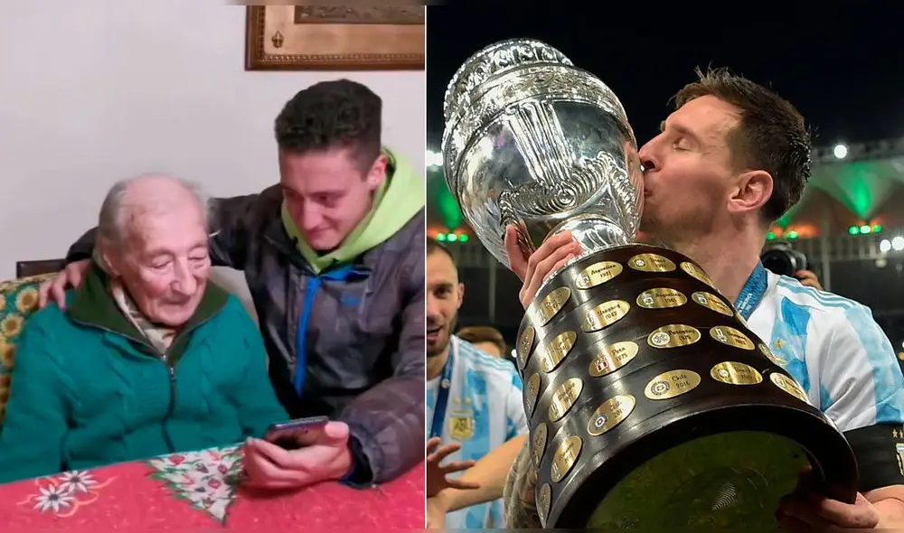 Lionel Messi le envió un mensaje a su hincha más longevo. Foto: TikTok/EFE
