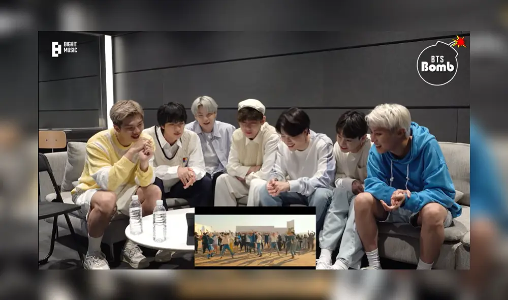Nuevo contenido de Bangtan Bomb compila las apreciaciones del grupo sobre el videoclip de la nueva canción "Permission to dance". Foto: captura BANGTAN TV