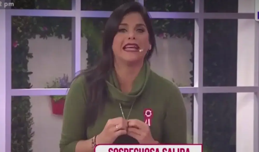 La conductora reveló que por el momento no dará más detalles de su nueva relación. Foto: captura Latina