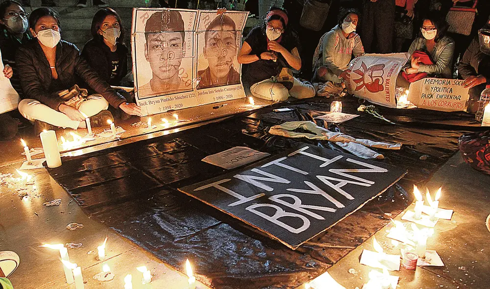 Impunidad. Autoridades de la DINI hicieron dos exposiciones sobre las marchas de protesta contra el régimen de Merino, una de ellas en Palacio de Gobierno. Foto: Jaime Mendoza / La República