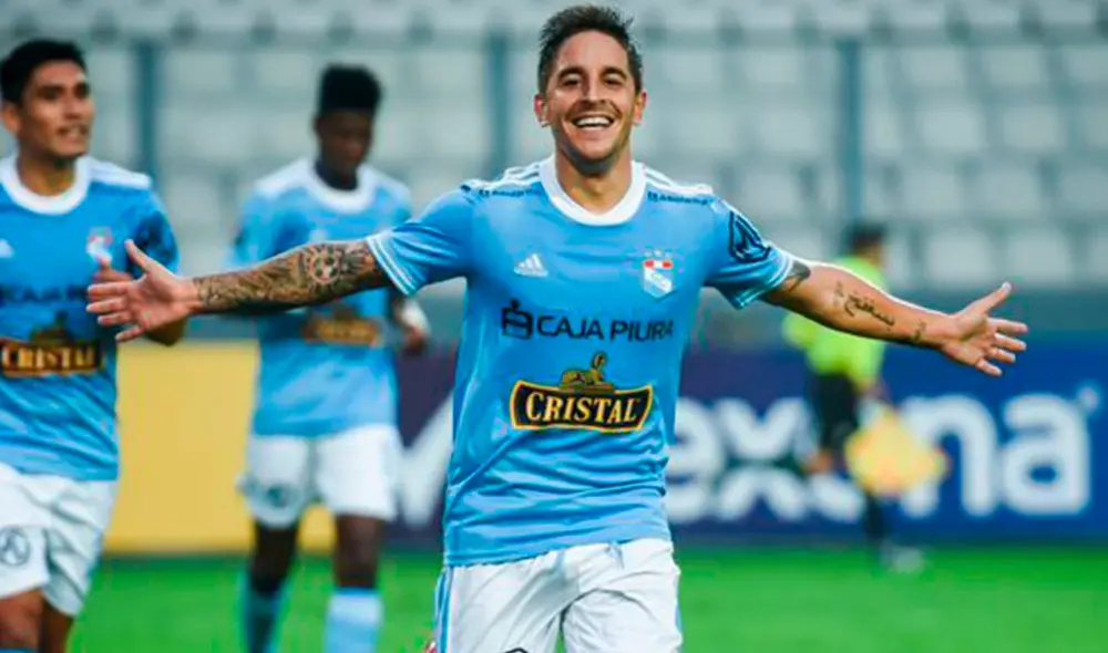Hohberg anotó los dos goles de Cristal sobre Arsenal de Sarandí. Foto: Sporting Cristal