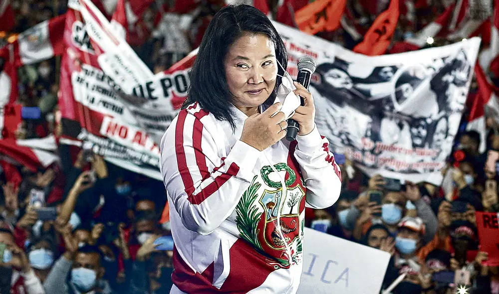 La candidata y lideresa de Fuerza Popular aseguró que no reconocerá la eventual proclamación de Pedro Castillo Terrones como ganador de la segunda vuelta presidencial. Foto: difusión