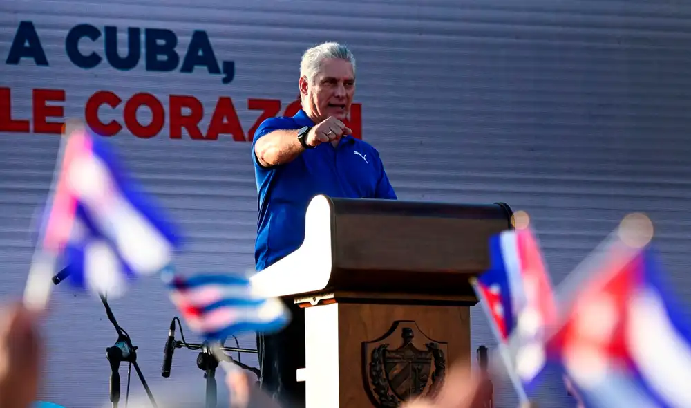Hay “un odio desbordado en las redes sociales”, sostuvo el mandatario cubano. Foto: AFP