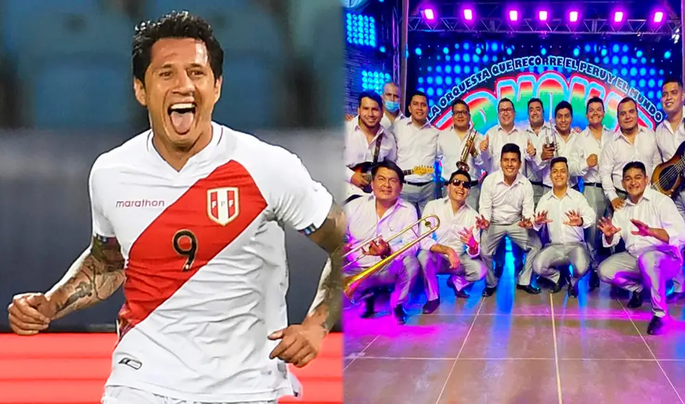 La agrupación de cumbia rindió homenaje a las figuras de la selección peruana. Foto:  AFP / Instagram