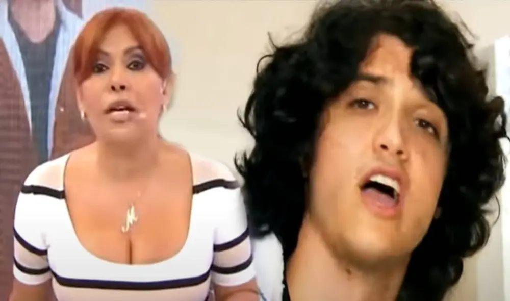 Magaly Medina apoya a Vasco Madueño en su carrera como cantante. Foto: captura ATV