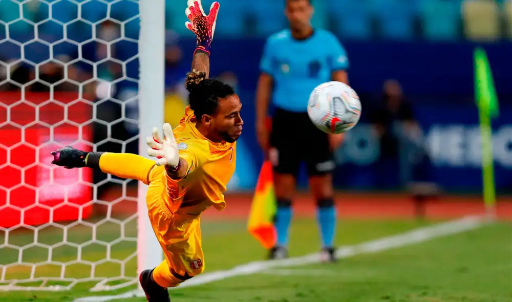 Pedro Gallese fue titular en los siete partidos que disputó la selección peruana en la Copa América 2021. Foto: EFE