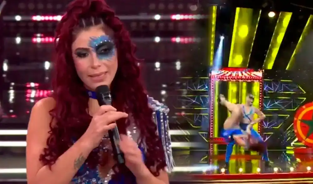 Milena Zárate explicó que la coreografía no fue ensayada correctamente. Foto: captura Reinas del show / América TV