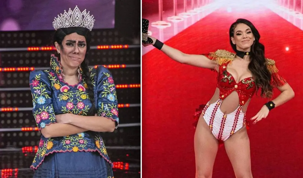 Jazmín Pinedo bailó "La ventanita" y La Uchulú, quien reemplazó a 'La Pánfila' presentó "El baile del mono". Foto: composición Instagram