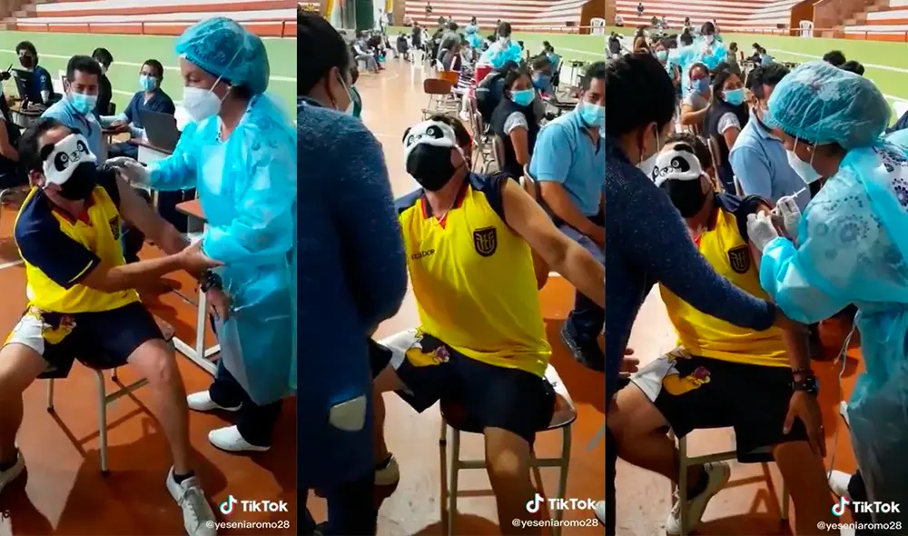 El sujeto sorprendió por su valerosa decisión para recibir su vacuna contra la COVID-19. Foto: captura de TikTok