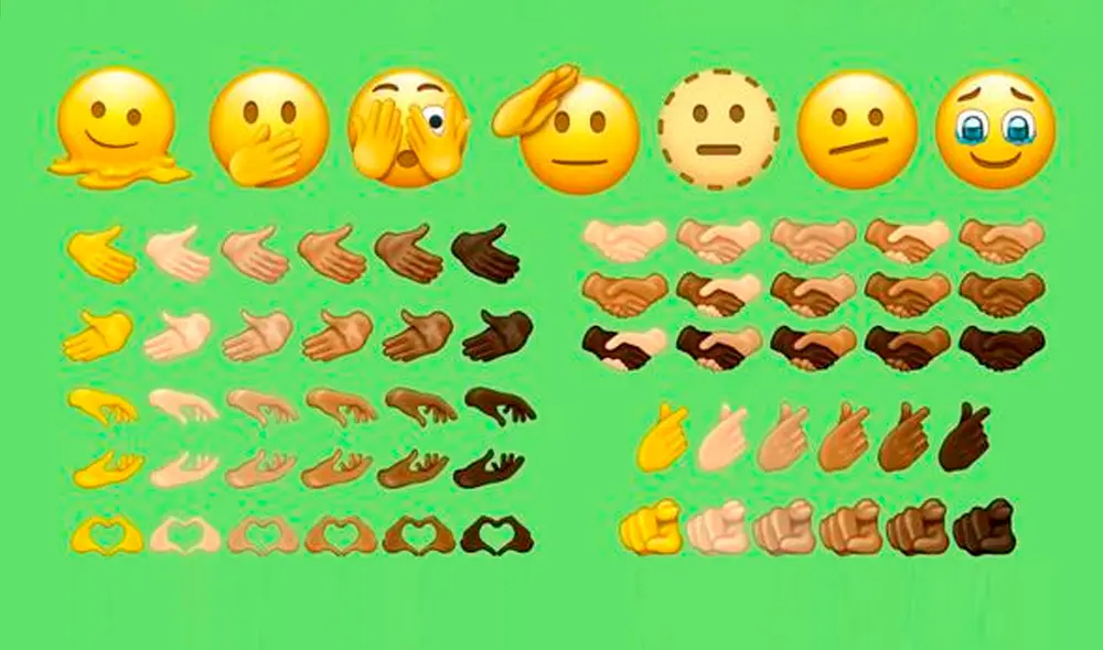 Los nuevos emojis de WhatsApp llegarán en setiembre y se podrán descargar gratis en iOS y Android. Foto: Emojipedia