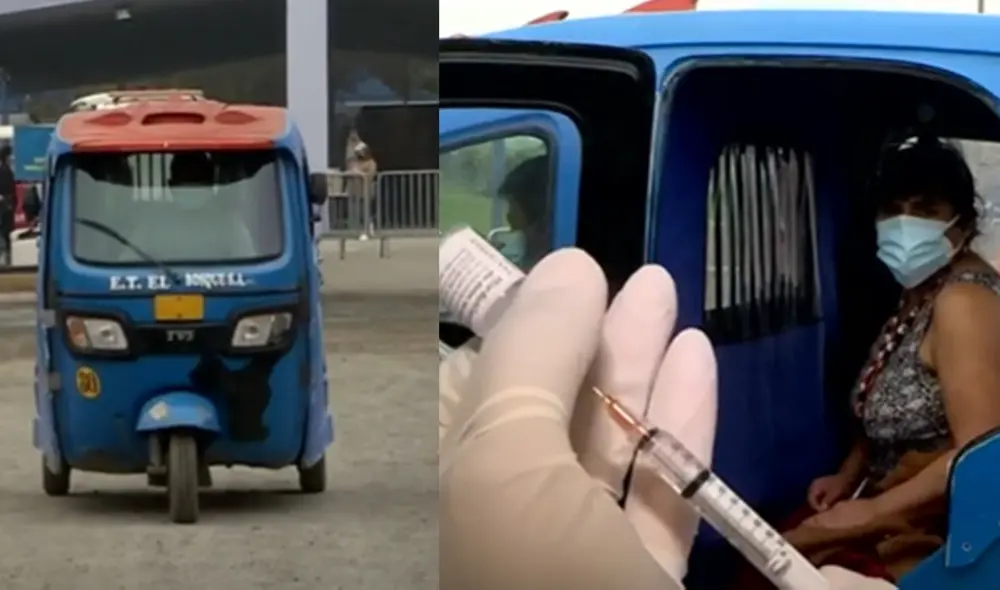 El 'vacunamoto' es la última innovación del Minsa para inmunizar a ciudadanos de San Juan de Lurigancho. Foto: captura de Latina