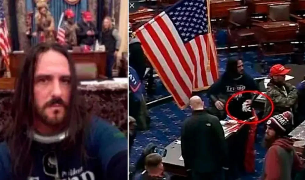 Los manifestantes pro-Trump ingresaron de manera violenta al edificio del Capitolio, enfrentándose a los efectivos de seguridad que resguardaban la sede. Foto: captura / Fox 13 Los manifestantes pro-Trump ingresaron de manera violenta al edificio del Capitolio, enfrentándose a los efectivos de seguridad que resguardaban la sede. Foto: captura / Fox 13