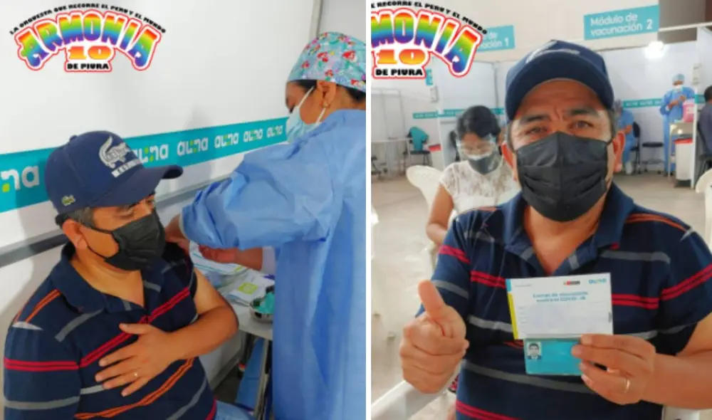 Armonía 10 celebró la vacunación de su líder Javier Lozada. Foto: Armonía 10 / Facebook