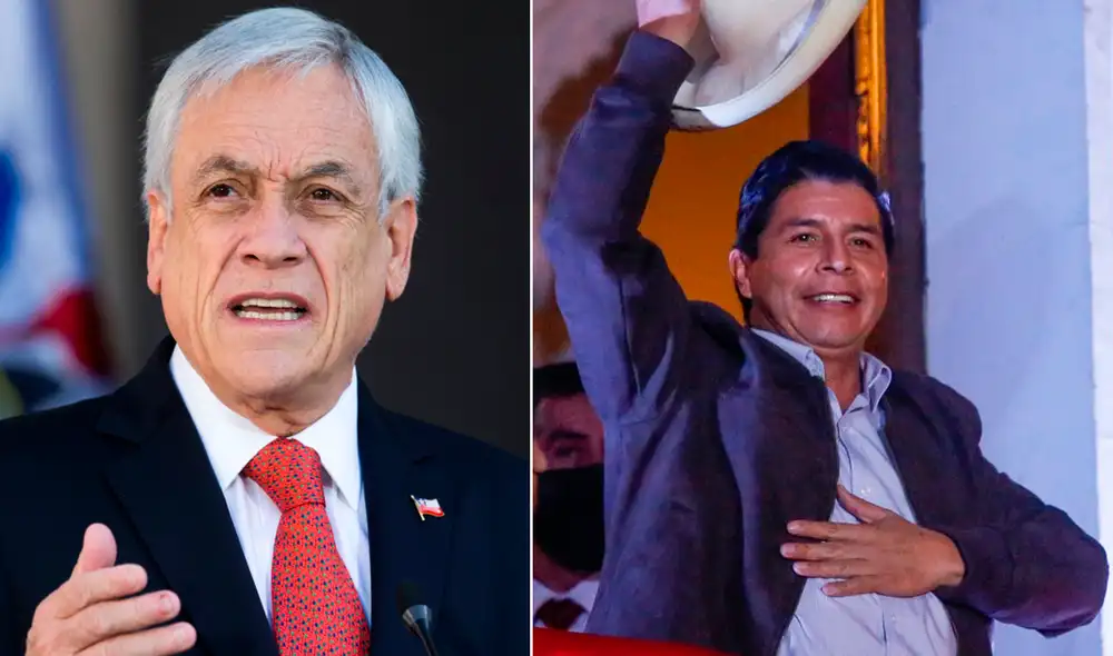 Sebastián Piñera se comunicó con Pedro Castillo luego de ser proclamado como presidente electo. Foto: composición/AFP/EFE