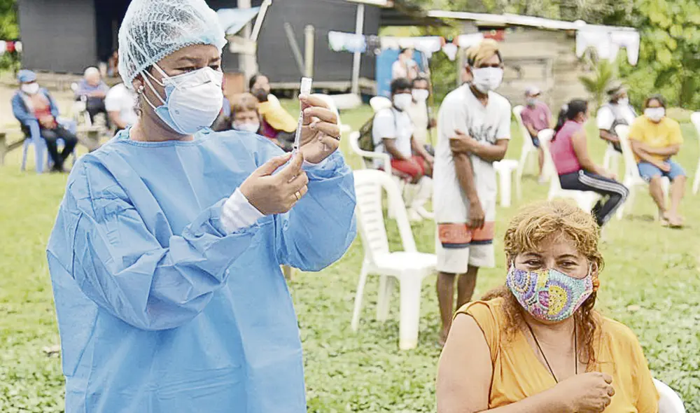 Selva. Hay regiones donde la vacunación avanza lento. Foto: difusión Selva. Hay regiones donde la vacunación avanza lento. Foto: difusión