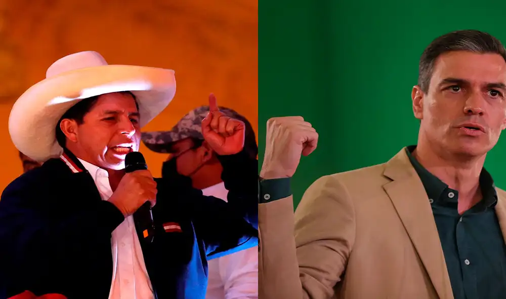 Pedro Castillo ha sido felicitado por varias figuras del mundo, incluido el líder del Partido Socialista Obrero Español. Foto: composición LR/EFE/Europa Press