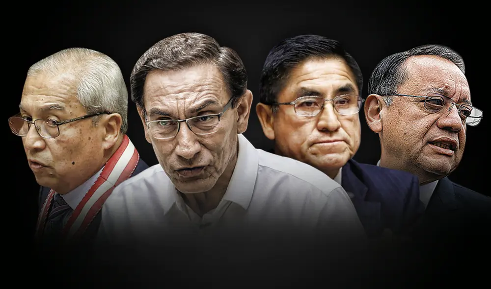 Martín Vizcarra, Pedro Chávarry, César Hinostroza, y Edgar Alarcón tienen denuncias pendientes en el Congreso de la República. Foto: composición de Gerson Cardoso/La República Martín Vizcarra, Pedro Chávarry, César Hinostroza, y Edgar Alarcón tienen denuncias pendientes en el Congreso de la República. Foto: composición de Gerson Cardoso/La República