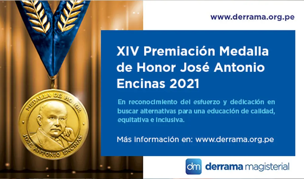 Medalla de Honor José Antonio Encinas. Foto: Derrama Magisterial