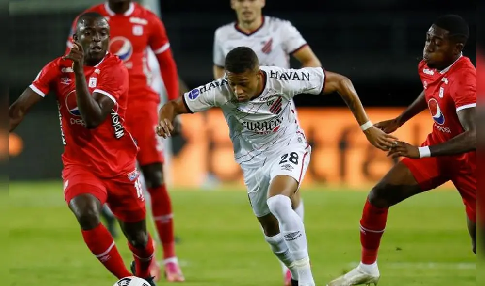Atlético Paranaense venció al equipo colombiano por 0-1 en el partido ida. Fuente: EFE Atlético Paranaense venció al equipo colombiano por 0-1 en el partido ida. Fuente: EFE