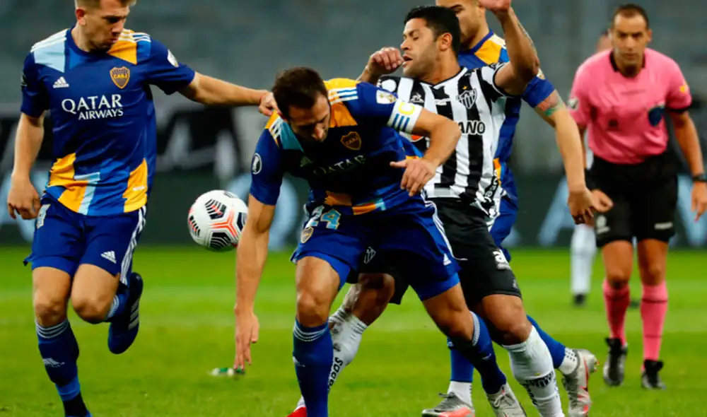 Boca Juniors empata ante Atlético Mineiro por los octavos de final de la Copa Libertadores 2021. Foto: AFP
