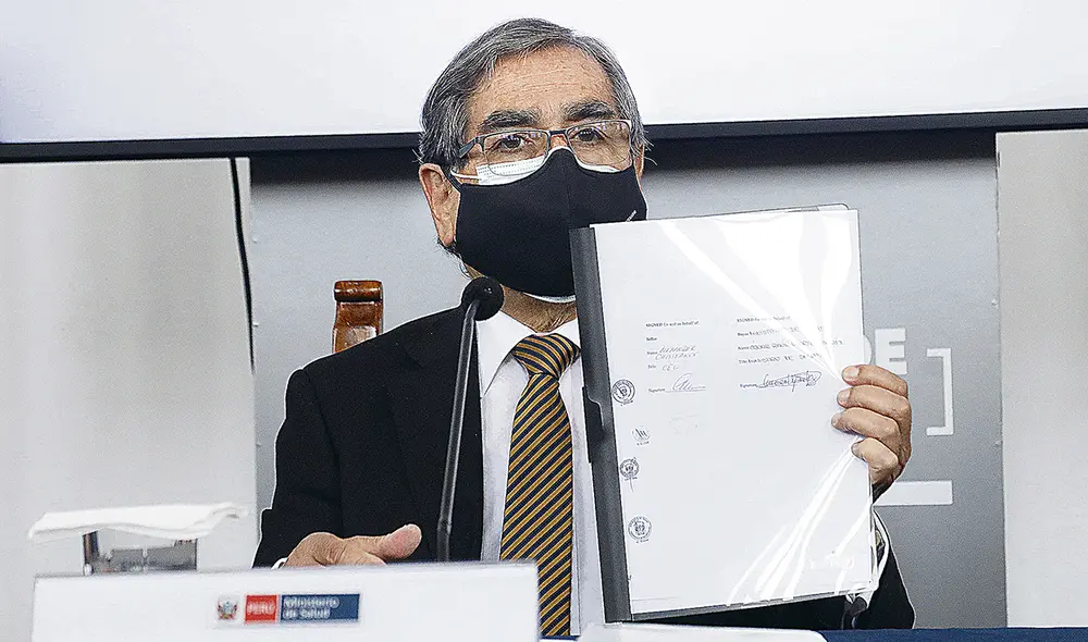 Ministro. Ugarte señala que se dejan vacunas suficientes. Foto: difusión Ministro. Ugarte señala que se dejan vacunas suficientes. Foto: difusión