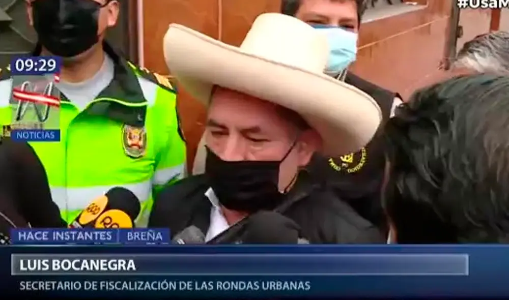 Bocanegra llegó a la casa de Pedro Castillo para presentarle el proyecto. Foto: captura Canal N Bocanegra llegó a la casa de Pedro Castillo para presentarle el proyecto. Foto: captura Canal N