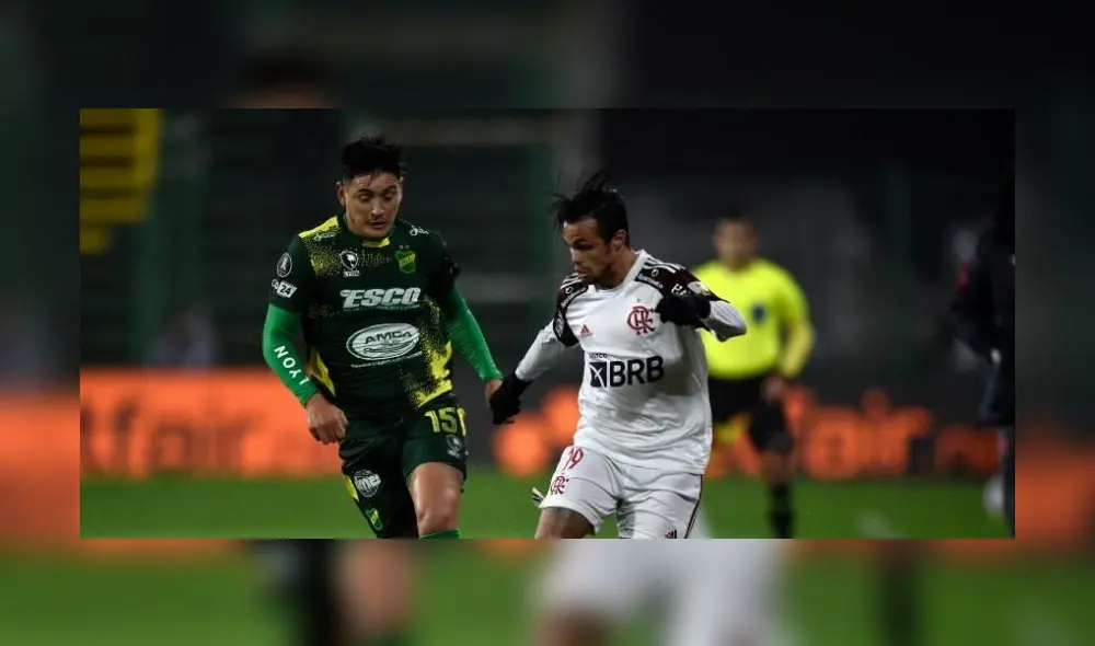 Defensa y Justicia quedaron 0-1 en el partido de ida por la Copa Libertadores de América. Foto AFP