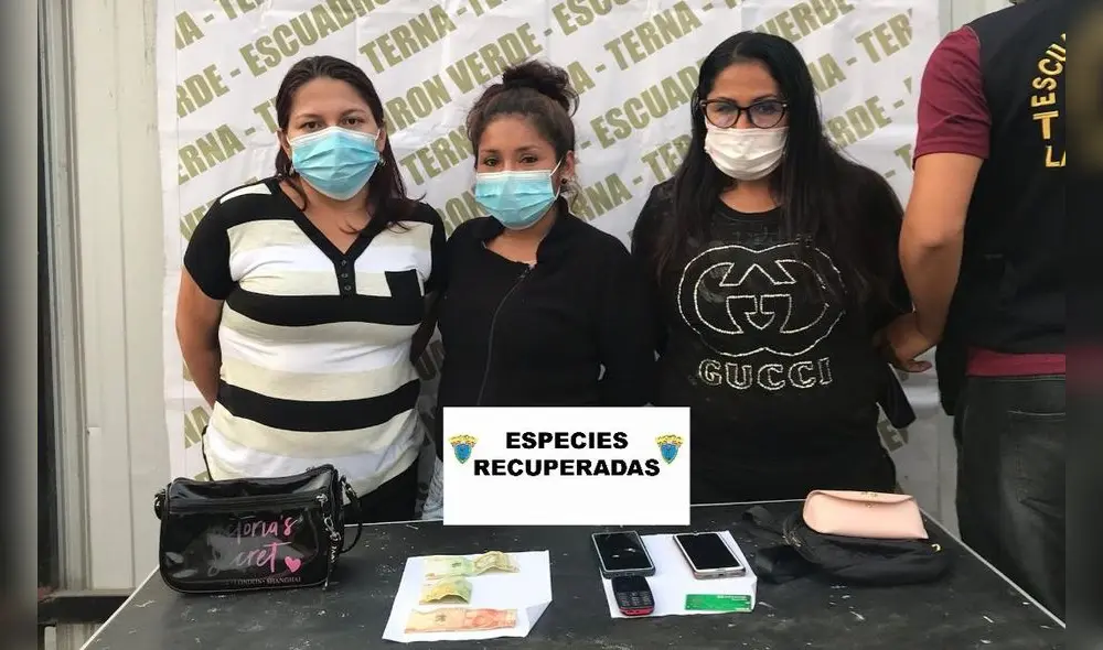 Detenidas fueron conducidas a la Comisaría Ayacucho para continuar investigaciones. Foto: PNP Detenidas fueron conducidas a la Comisaría Ayacucho para continuar investigaciones. Foto: PNP