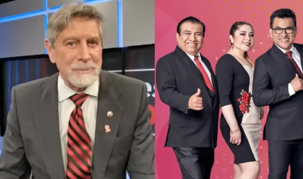 Francisco Sagasti entusiasmado por compartir con Los Chistosos de RPP. Foto: composición/ Facebook