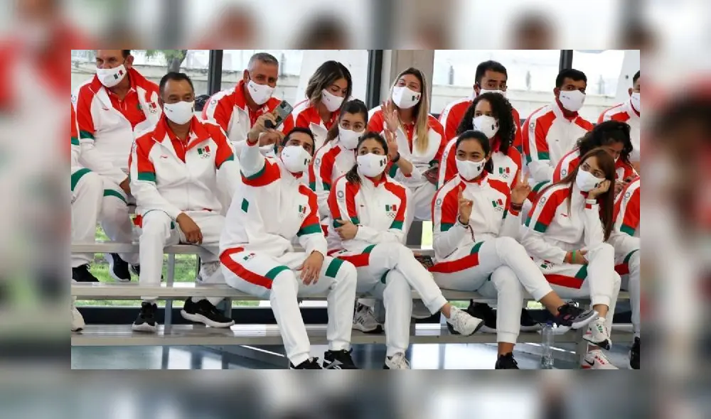 Parte de la delegación mexicana que viajó a Tokio 2021. Foto: Twitter / @CONADE