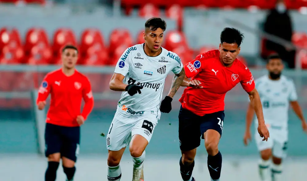 Independiente y Santos se miden por la Copa Sudamericana. Foto: EFE