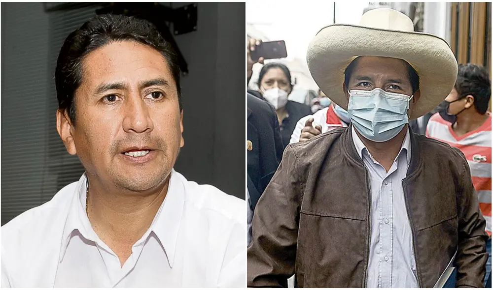 Vladimir Cerrón es el presidente de Perú Libre y Pedro Castillo es el presidente electo del Perú. Foto: composición/La República/difusión