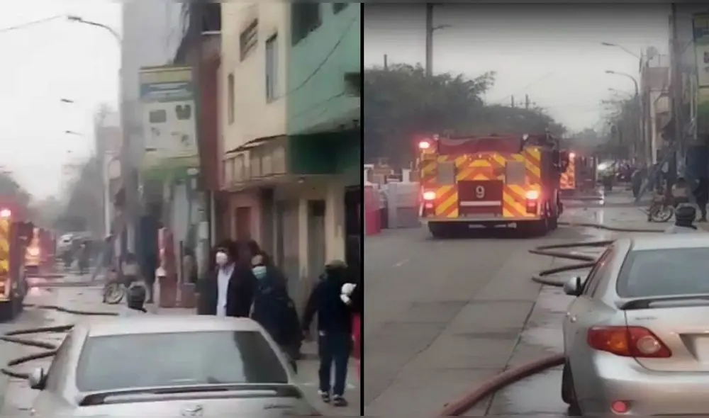 Ocho unidades  de bomberos acudieron al lugar para sofocar el fuego y evitar mayores desastres. Foto: difusión