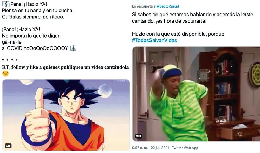 Los programas noventeros han tomado las redes sociales de la Secretaría Distrital de Salud de Bogotá. Foto: composición/La República