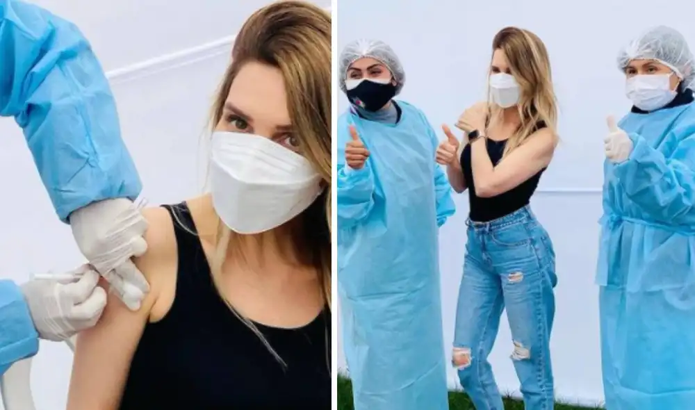 La periodista recibió la primera dosis de la vacuna contra el coronavirus. Foto: Juliana Oxenford/Instagram