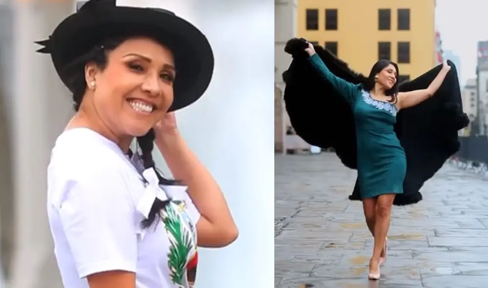 Tula Rodríguez grabó su desfile en la plaza Mayor de Lima. Foto: captura Tula Rodríguez/Instagram